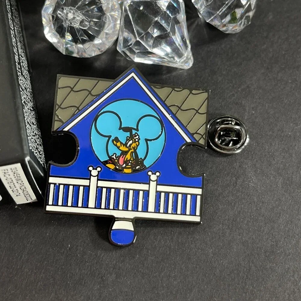 Disney Pluto Loungefly Lapel Pin Haunted House Dog Puzzle Blind Box Brooch Pin